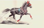 от Кунака и Кармен, серия Орловские лошади, акварель а-4