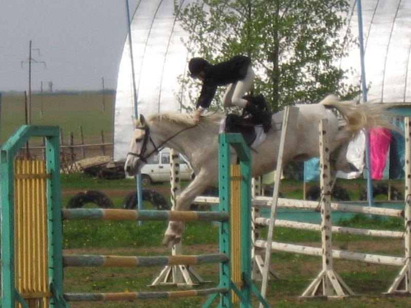 Вот это ПОЛЕТ!! причем приземлилась в седло нормально.:))