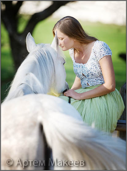 Анастасия и её конь - жеребец Самшит