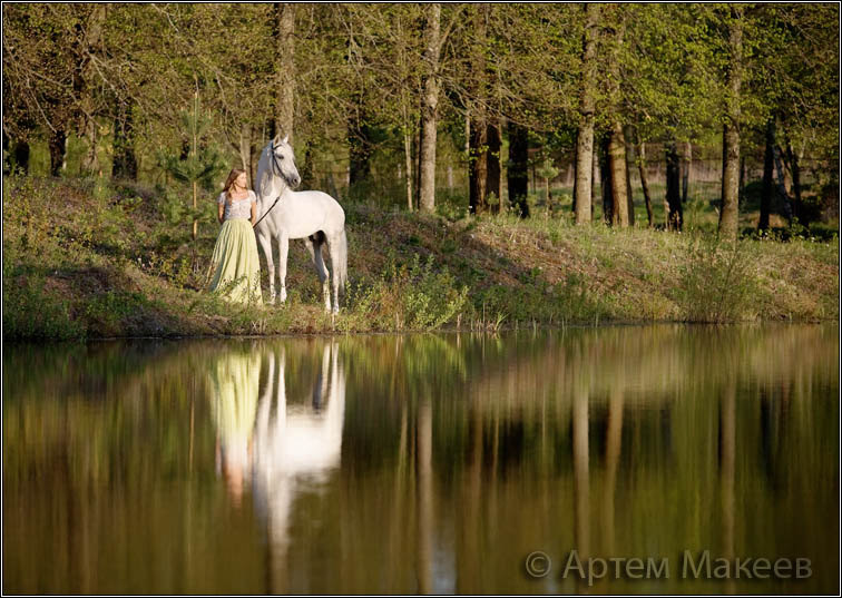 Анастасия и её конь - жеребец Самшит