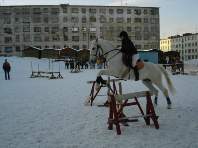 Анна Седельникова на  Пропекте. Соревнования зимой 2005 года.