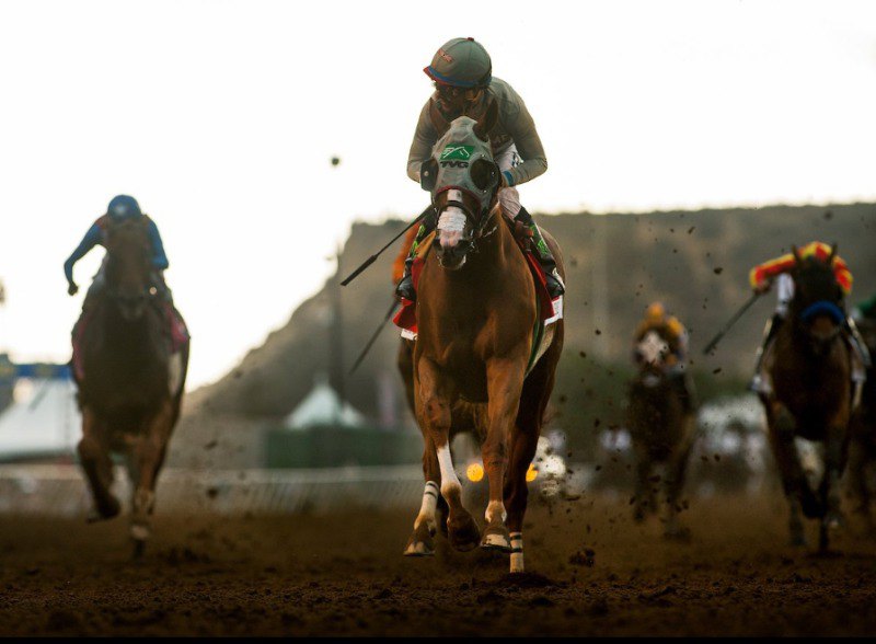 Ипподром Del Mar,  скачка $1 Million TVG Pacific Classic Stakes (Gr. 1) 2016 год. 