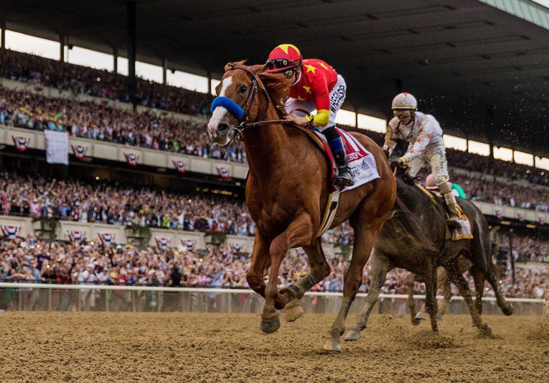 Ипподром Belmont Park, скачка Belmont Stakes (последний этап Тройной Короны) 2018 год.