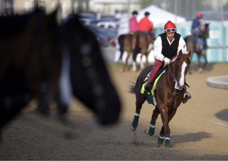 Ипподром Churchill Downs, подготовка к Kentucky Derby. Май 2014 года. 