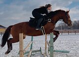 Кобыла с шикарным прыжком