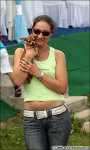 Анна Бузыкина с гламурной собачкой