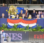 Король Нидерландов Виллем-Александер на трибуне турнира