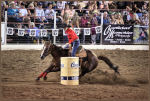 Caldwell rodeo, barrel riding